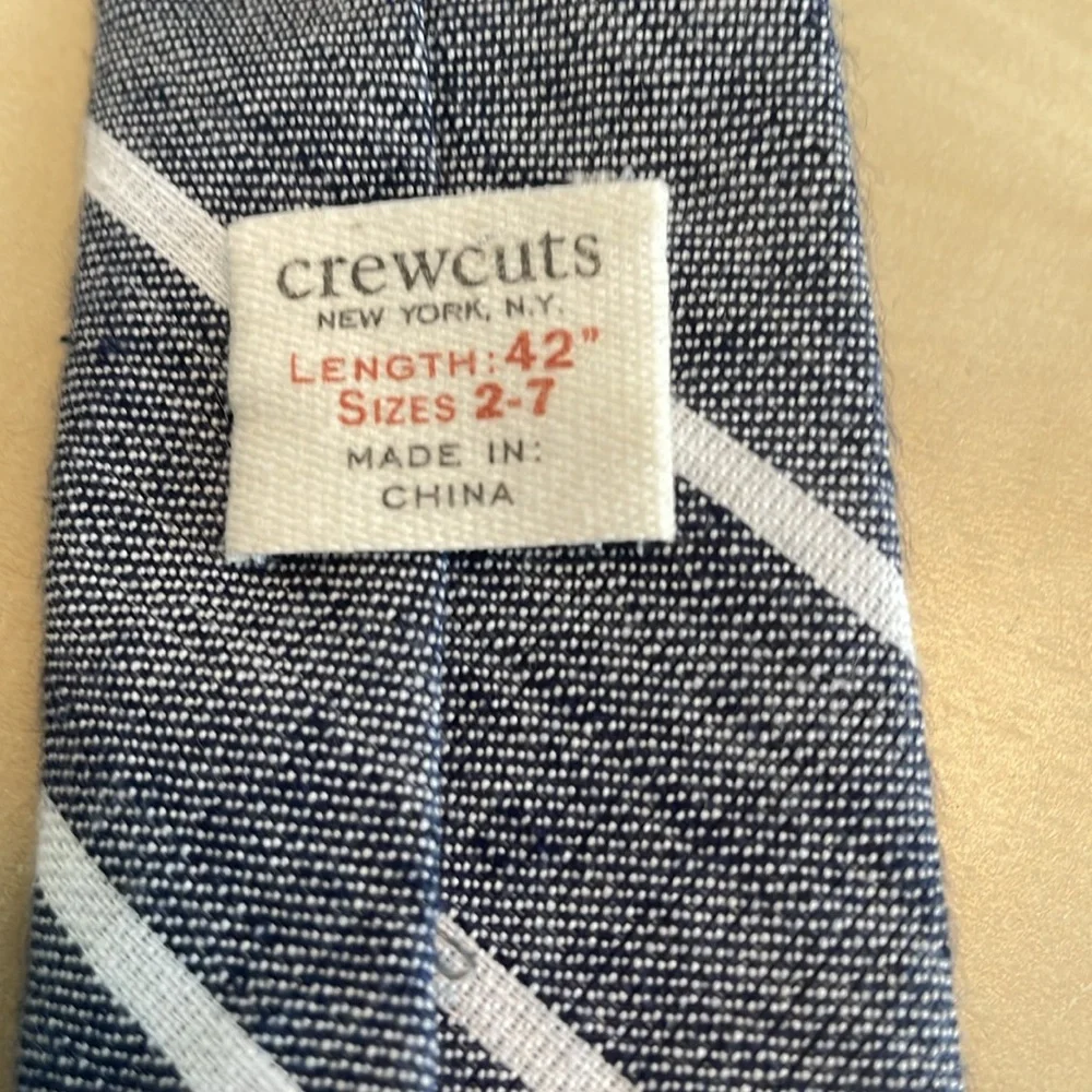 Crewcuts boys navy & white striped tie, sizes 2-7, 42”